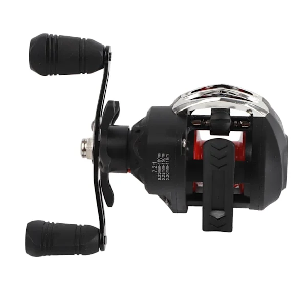 8KG Baitcasting Rulle Dubbla Tätningar Lager Fiske Rulle med Magnet Bromssystem Svart Röd LK201 Plast Skirt Spole Höger Hand