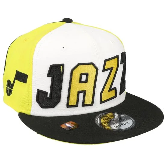 New Era - NBA - White - snapback - Cap - Utah Jazz 9FIFTY NBA 23 Back Half White/Yellow/Black Snapback - Hatstore