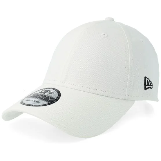 New Era - White adjustable Lippis - Basic White 9FORTY Adjustable @ Hatstore