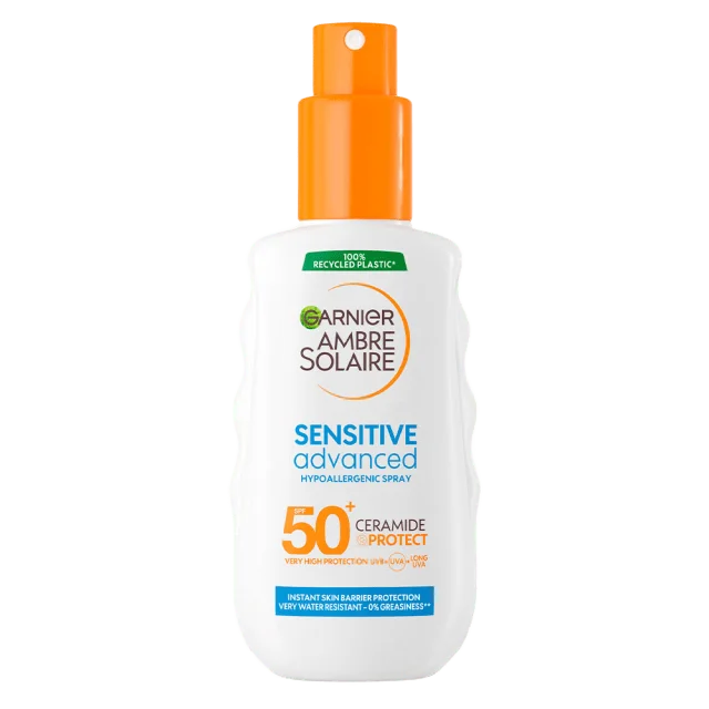 Garnier Ambre Solaire Sensitive Advanced Protection Spray SPF50+ Solskydd & solvård Unisex 150 ML
