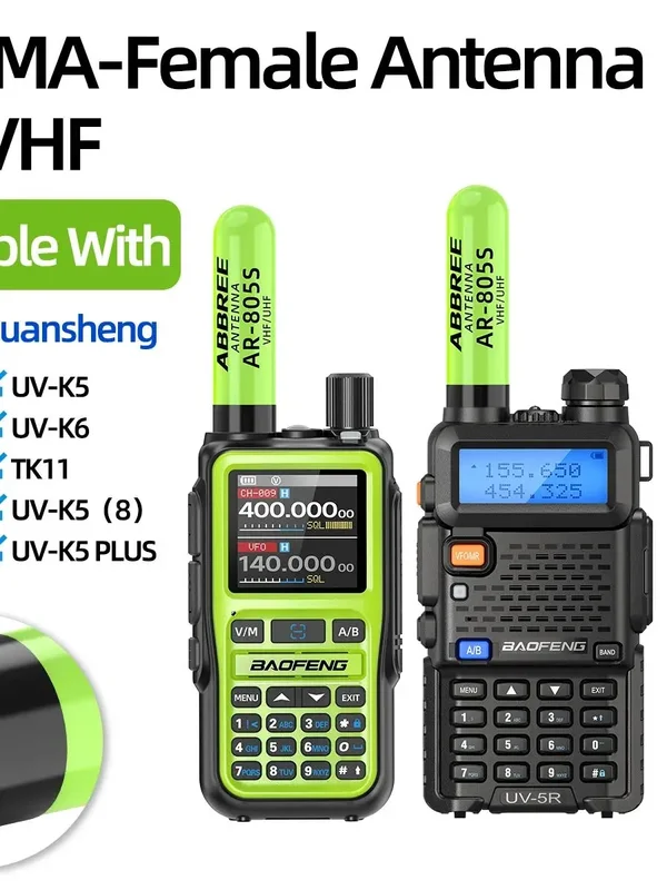 AliExpress - ABBREE AR-805S Mini antenne talkie-walkie SMA-femelle UHF VHF double bande à Gain élevé pour Baofeng UV-5R mini UV-21 PRO Radio amateur
