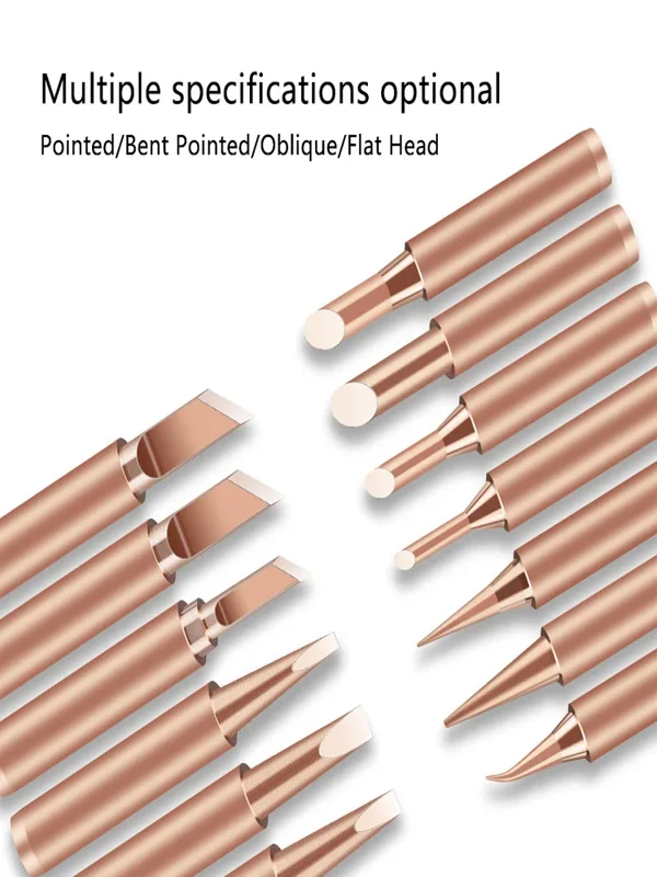AliExpress - 10 Stuks Soldeerbout Tip Zuiver Koper 900M Soldeerbout Hoofd Set Binnen Hot Blote Koperen Elektrische Soldeerbout lassen Gereedschap