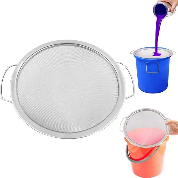 60 Mesh 304 Stainless Steel Fine Mesh Paint Filter for 5 Gallon Bucket, Paint Bucket Filter Impurities, Reusable