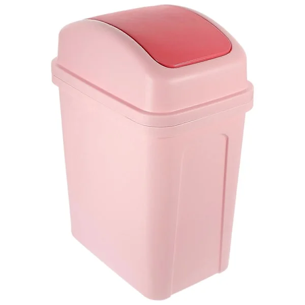 Badeværelses skraldespand med svinglåg, affaldsspand, badeværelses skraldespand til køkken, pink