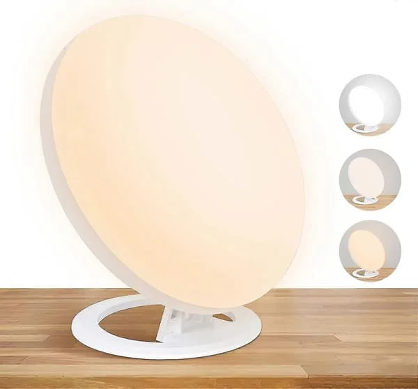 Kirkasvalolamppu, UV-vapaa 10000-38600 Lux Päivänvalolamppu LED-terapialamppu, 3 Värilämpötilaa Aurinkolamput, 10 Säädettävää Kirkkaustasoa, 90° 