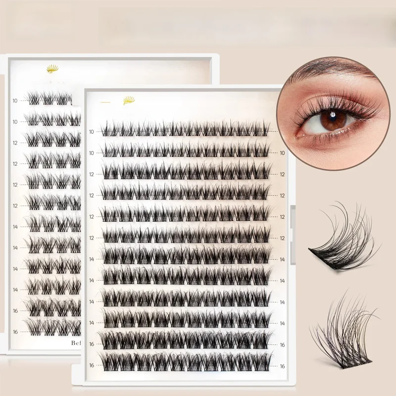 AliExpress - Befer 144pcs Lash Clusters 3D Natuurlijke Pluizige Cluster Wimpers DIY Lash Extension 10-16mm Hight Kwaliteit zachte Super Dunne Band 