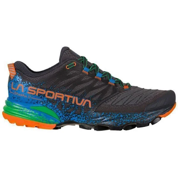 Trail Sko - LA SPORTIVA - Akasha II - Sort/Blå/Orange - Mand - Intensiv Brug