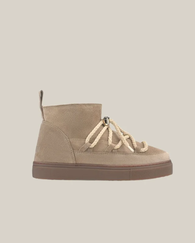 INUIKII CLASSIC LOW Beige Sko Pige - Kids Brand Store
