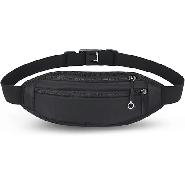 Running Waist Bag for Women, Men, Kids and Girls, Belt Bag, Fanny Pack for Sports, Running, Jogging, Fitness, Cycling (Black)