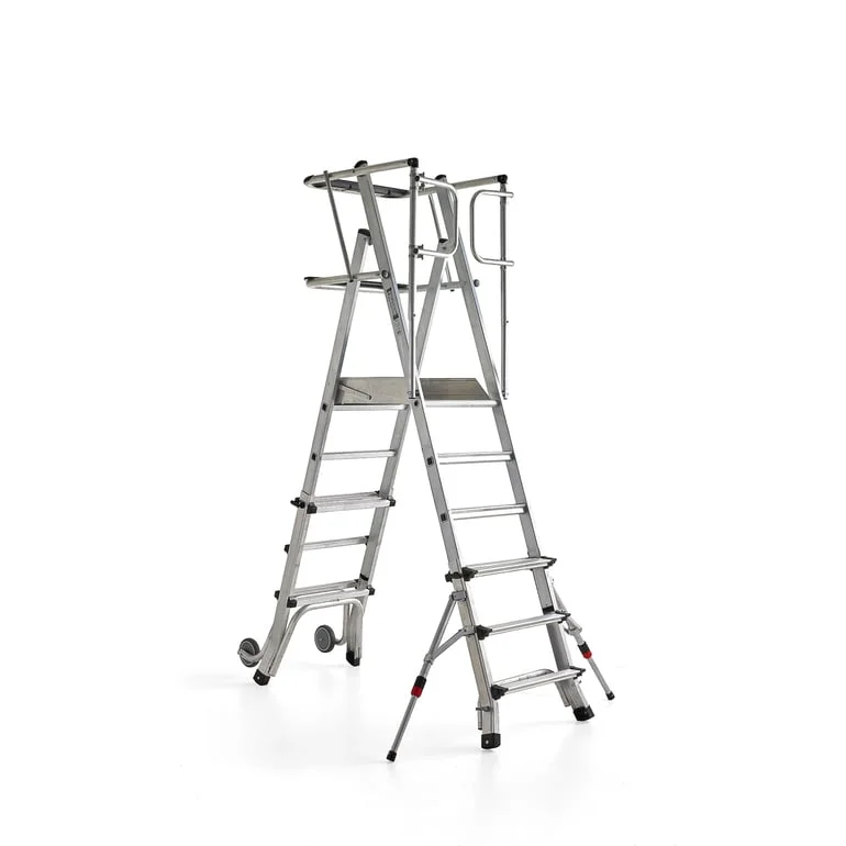 Telescopic podium steps ATOP, 4-6 steps, 940-1370 mm