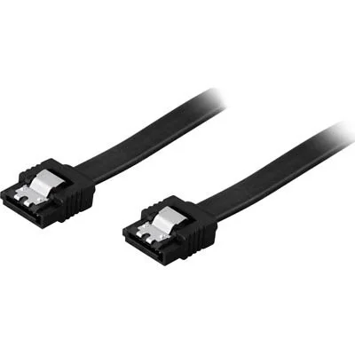 SATA-kabel, SATA 6Gb/s, låseklips, rett gjennom, 0,5 m