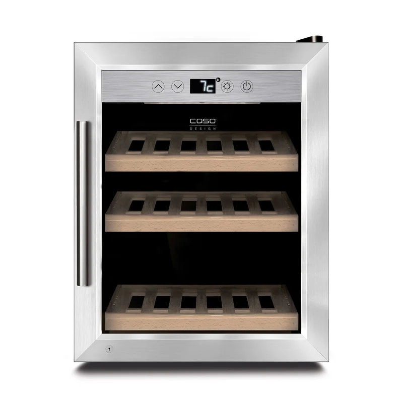 Caso WineSafe 12 vinkøleskab - Rustfri stål | KitchenOne