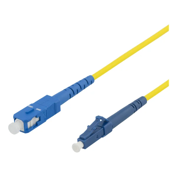 OS1/2 Fiberkabel, LC - SC, 9/125, singlemode, LSZH, 1m