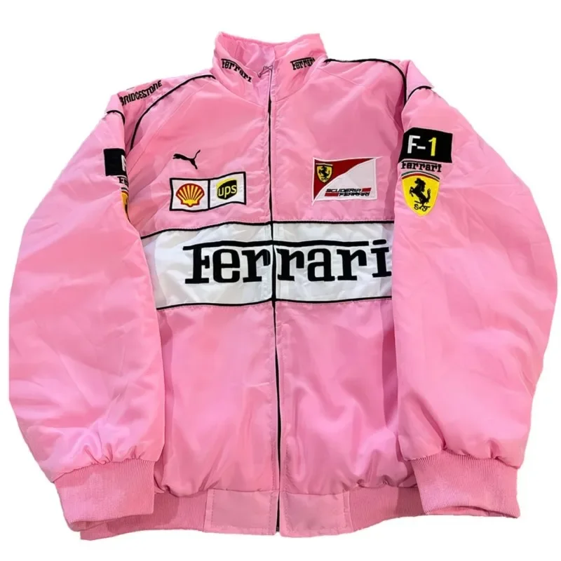 AliExpress - NEUE F1 Racing Anzug Mode Gestickte Motorrad Auto Reiten Verdicken Jacke Baumwolle Anzug Baseball Jacke Für Ferrari 488 GTE EVO