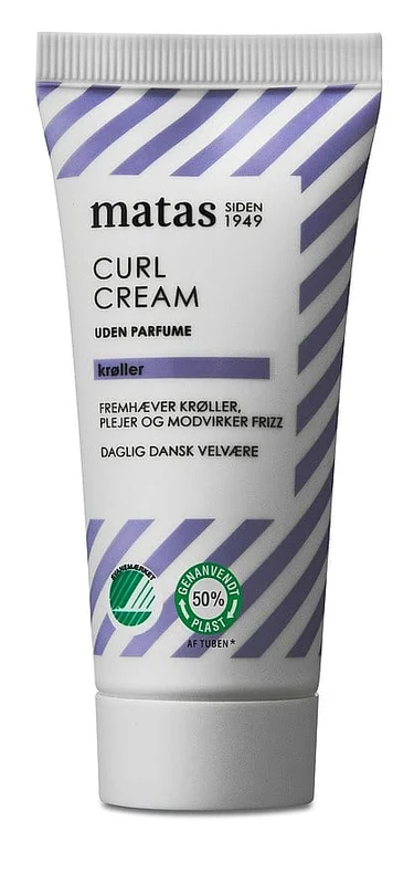 5 for 70,-, Matas Striber Curl Cream Uden Parfume 30 ml, Hår, Hårstyling, Krøllet Hår