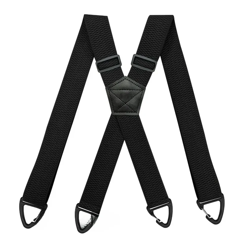 AliExpress - Bretelles robustes pour hommes, travail de motard en plein air, dos en X de 3.8cm de large avec 4 mousquetons, bretelles élastiques 