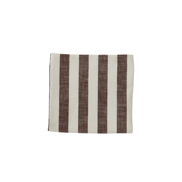 OYOY Living Striped Tablecloth - 200x140 Cm Bordstextil Brun