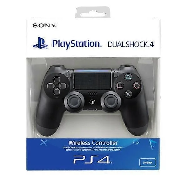 2026 Officiell Sony Playstation PS4 DualShock 4 V2 Trådlös Handkontroll - Svart Svart Stil A