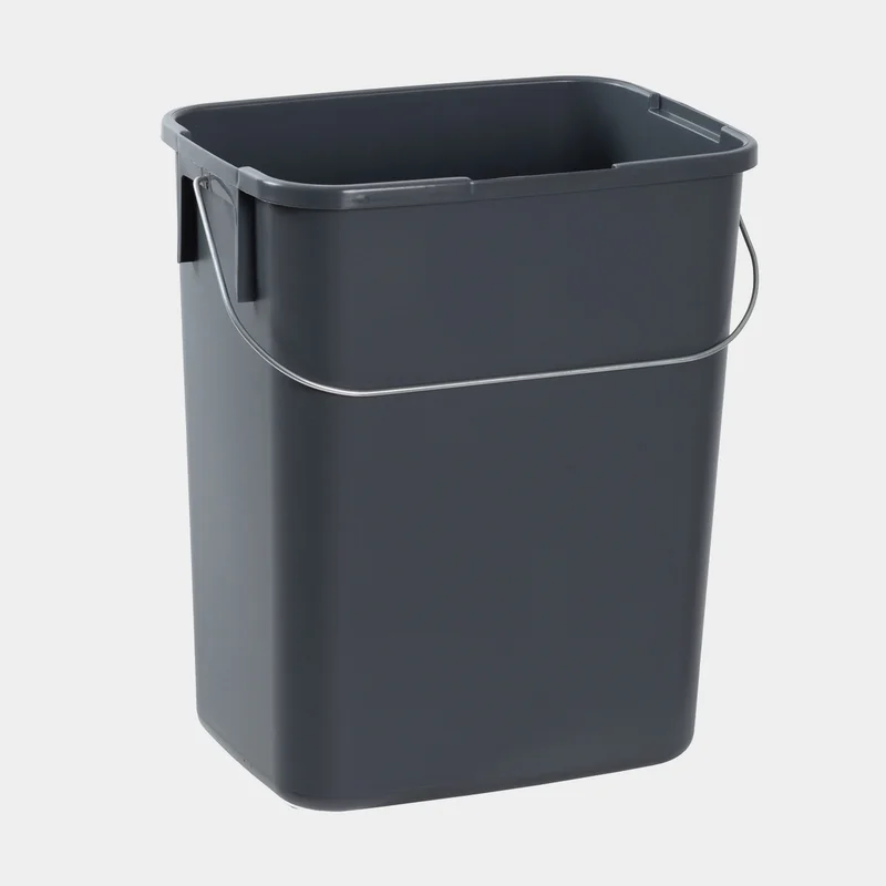 Källsorteringskärl Nordiska Plast Återwinning ECO, grå, 260 x 185 x 310 mm, 12 liter