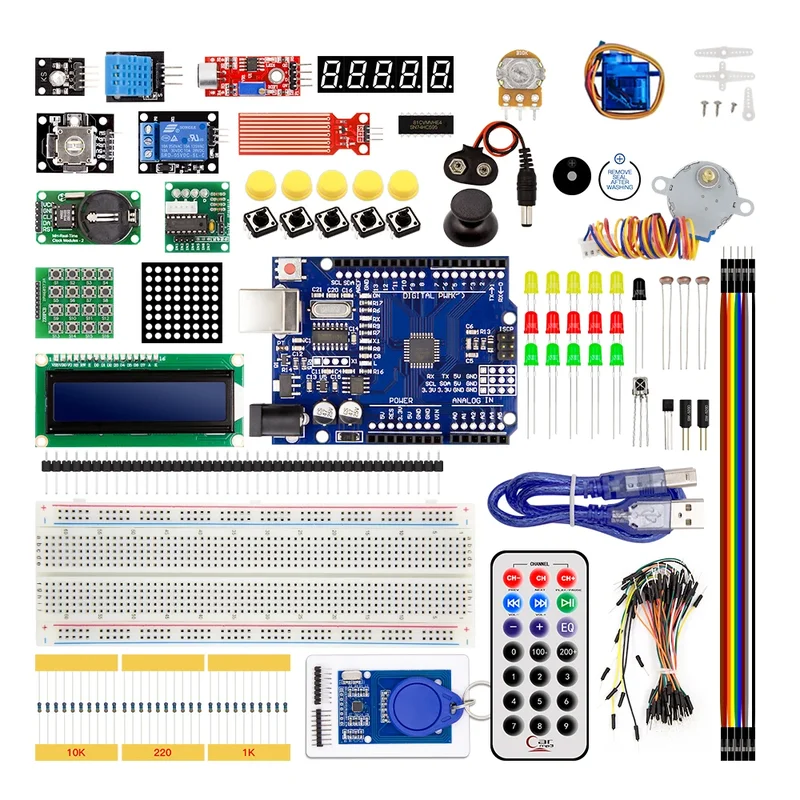 AliExpress - Komplettes Starter-Kit, Programmier-Lern-Kit + 40 Projekte für Arduino UNO R3 Starter-Kit + Online-Tutorial DIY-Elektronik-Kit