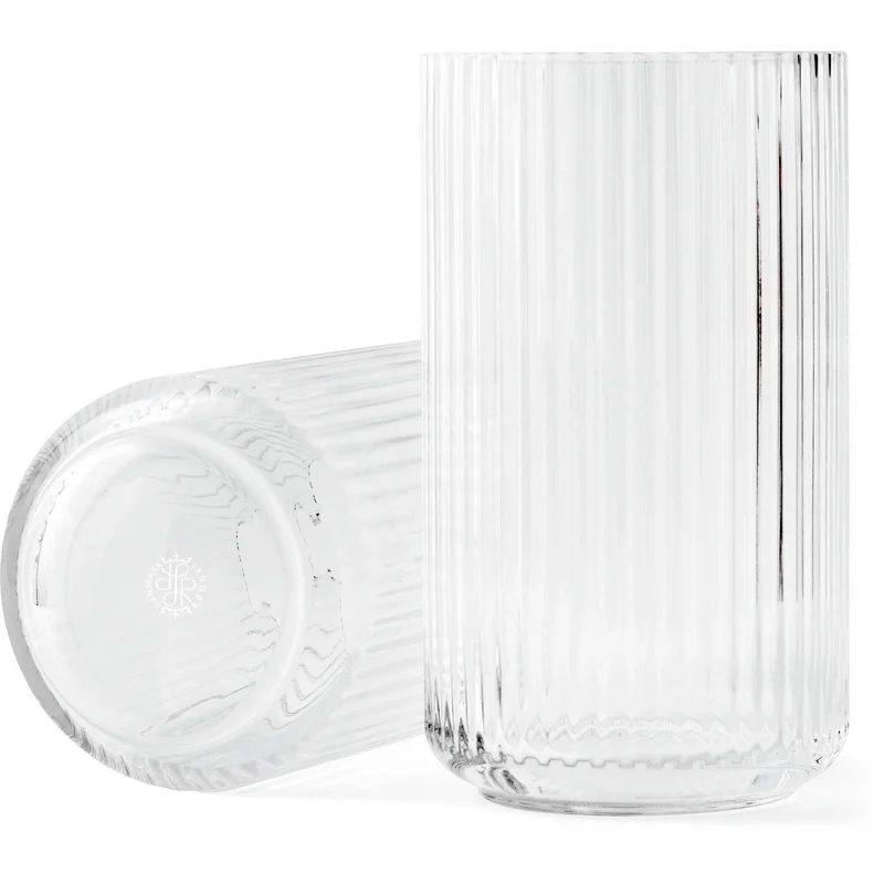 Lyngby porcelæn Vase 25 cm Glass Clear' - 'Klar