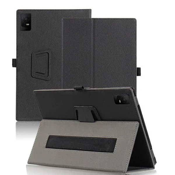 For TCL NXTPaper11 Nettbrett Etui Stativ Hudvennlig PU Lær Full Beskyttelsesdeksel - Svart
