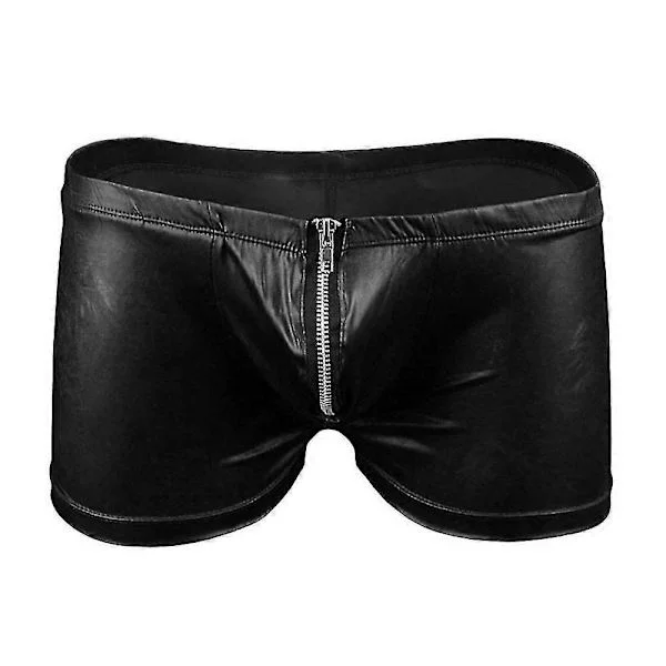 Herre Boxer Briefs Poledance Undertøj Patent Læder Briefs Ferie Strand Badeshorts