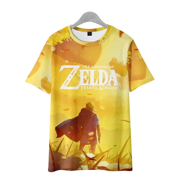 The Legend of Zelda: Kingdom of Tears herr-T-shirts trendiga kortärmade t-shirts för pojkar och flickor, rund hals, löst sittande T-shirt, style3