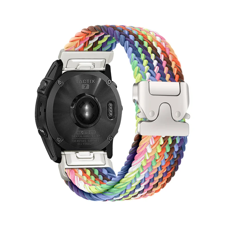 AliExpress - Stretch Nylon QuickFit Horlogeband 20/22/26mm voor Garmin Fenix ​​8/7/6/5 Forerunner 965/955/945 Instinct Tactix Elastische Horlogeband