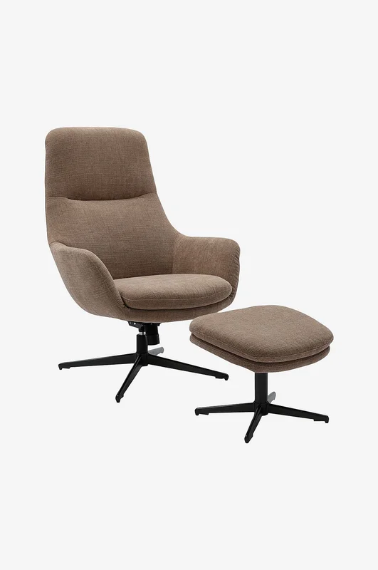 Nordic Furniture Group - Lænestol med skammel Princess - Brun - Lænestole - Fra Homeroom
