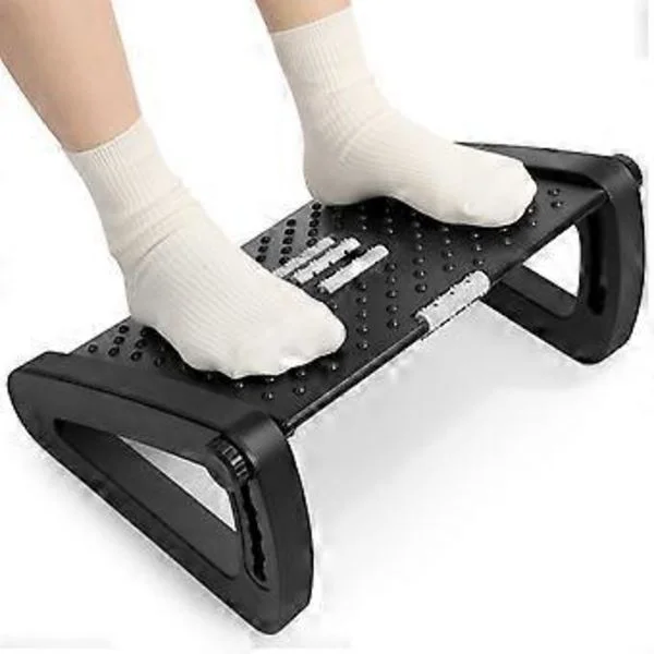 Ergonomic Foot Rest Office Stool Under Desk Adjustable Height Tilt Angle with Massage Roller