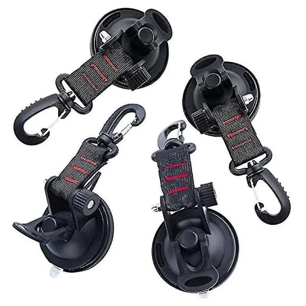 4-pack sugkoppsfäste med sugkoppsfäste för biltältning presenning multifunktions sugkoppstillbehör för tält som bil sidomarkis