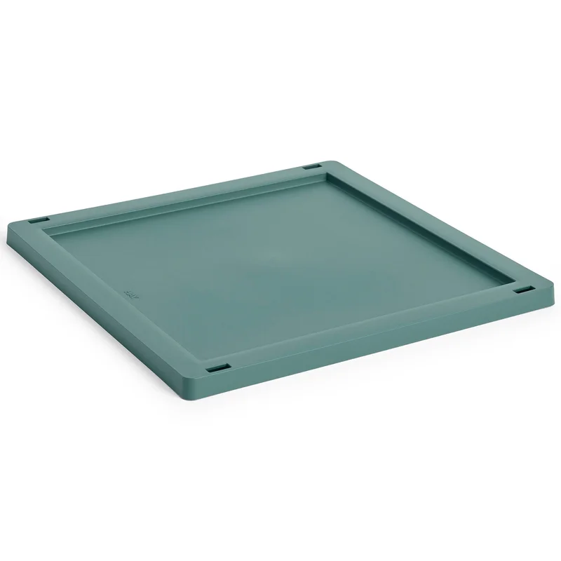 HAY Colour Crate Medium Square Cube lokk, dark green' - 'Mørkegrønn