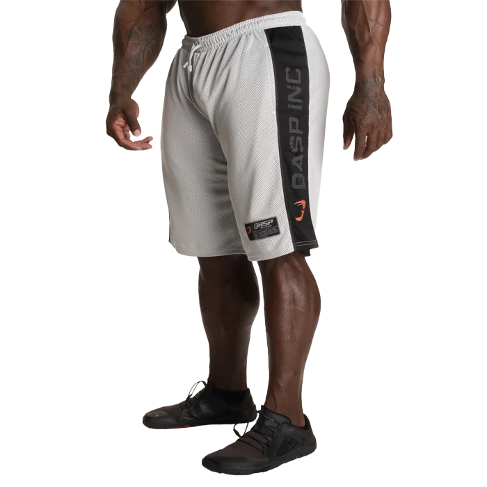 GASP No1 Mesh Shorts Hvid Sort