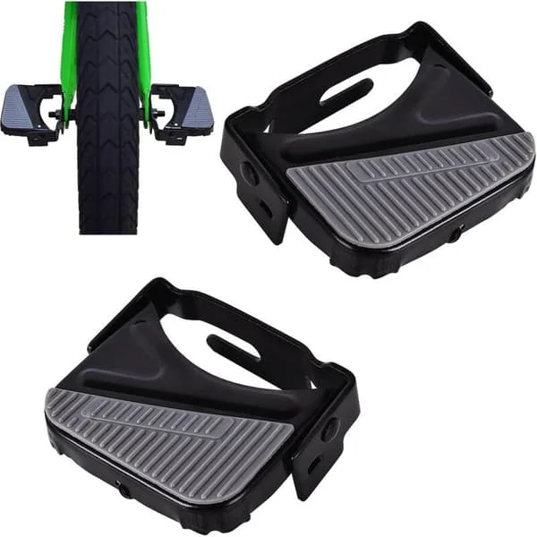 Sykkelpedaler bak - Mini sykkelpedaler bak - Fotstøtte i stål for barnesykkel, pedalplate, sykkelgir, sykkelpedaler bak (1 par)