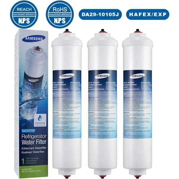 Förpackning med 3 vattenfilter för Samsung-kylskåp DA29-10105J HAFEX/EXP WSF-100, DA99-02131B, EF9603, HAIER LG