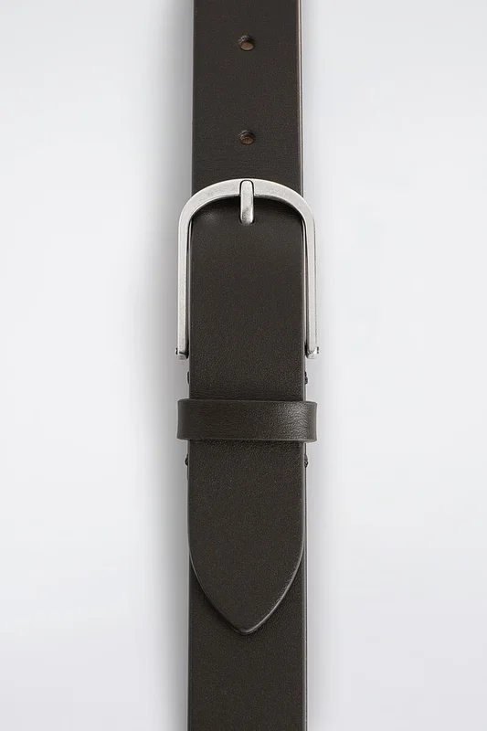 COS Homme Ceinture En Cuir À Boucle Ronde in Marron