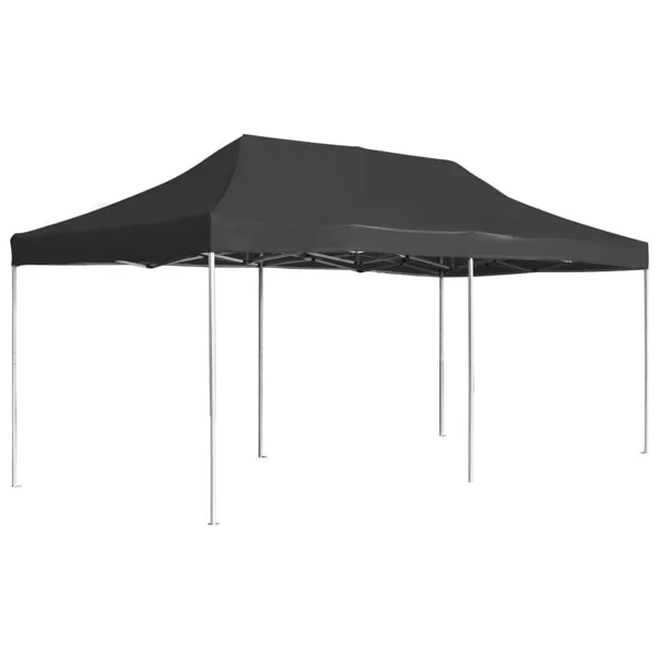 vidaXL Hopfällbart partytält aluminium 6x3 m antracit