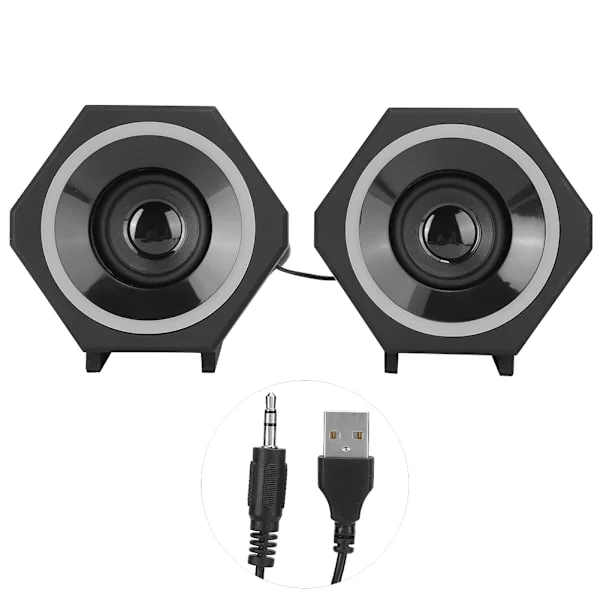SADA Dator PC Högtalare Bärbar Dator Stationär Liten Ljudhögtalare USB Kabelansluten Subwoofer V-138