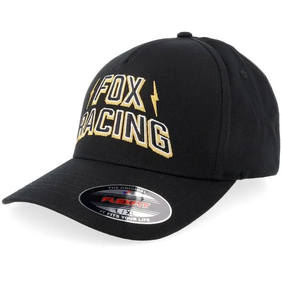 Fox - Schwarz flexfit Cap - "Storm Hat Black Flexfit" Herren Baseballkappe, Farbe: Schwarz, Größe: L/XL, Material: Textil