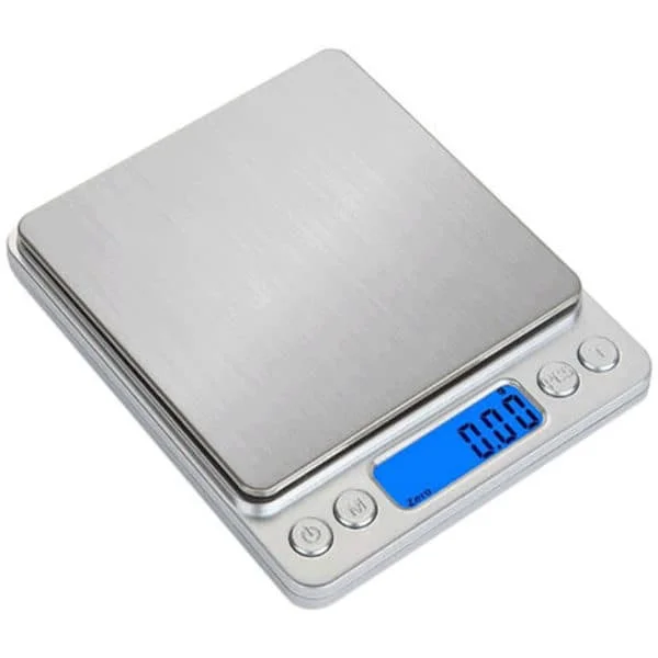 Digital Gram Scale 500g 0.01g Food Scale High Precision Kitchen Scale Multifunctional Stainless Steel Pocket Scale with Backlit LCD Screen Tare PCS 2 
