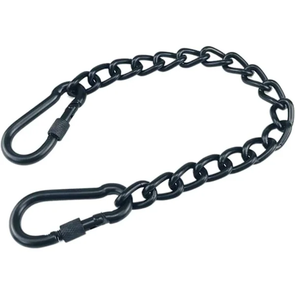 Hammock Chain Kit for Hanging Chair - Stainless Steel Twisted Connection, Electrophoresis Black Sandbag Swing Accessories