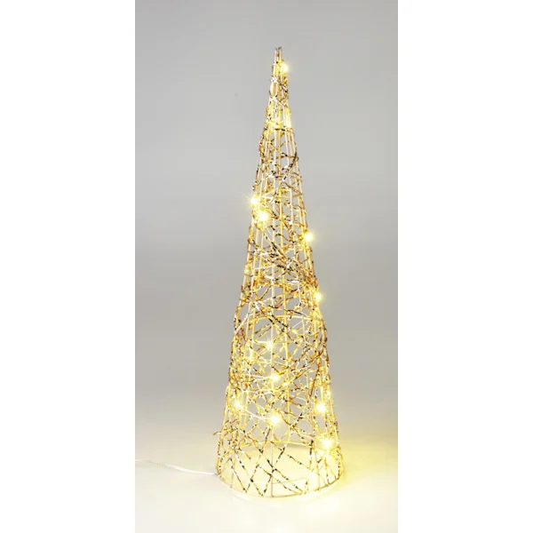 Julgran med LED-belysning Timer 40 cm [GKS] Guld