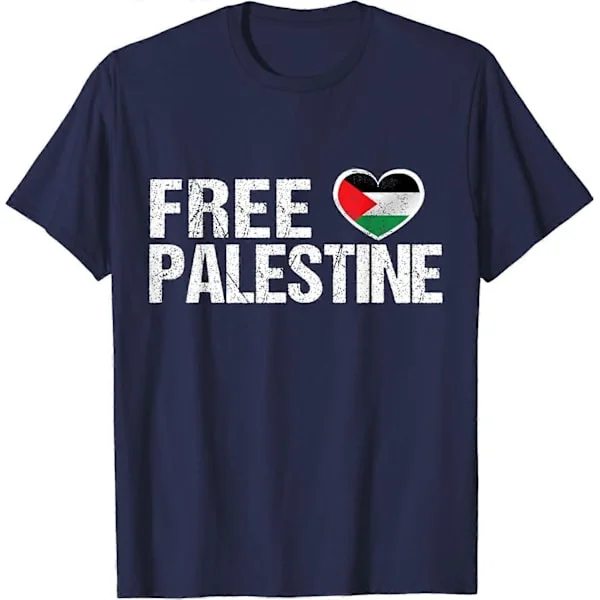 Palæstina Flag hjerte Free Palestine T-shirt Style 122