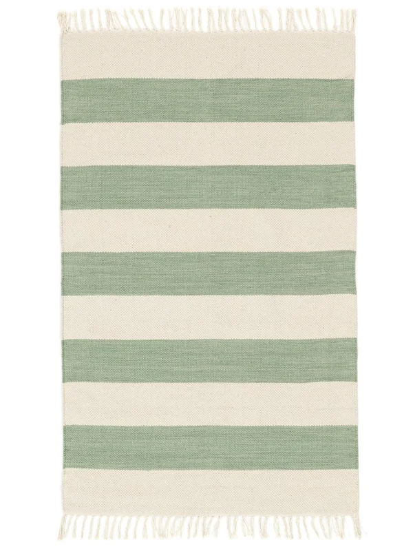 Alfombras Cocina Cotton Stripe 100X160 Algodón Verde Menta