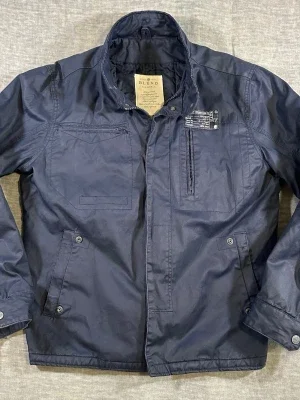 Utility Field Jacket XL Navy Workwear Military Jacket Blend