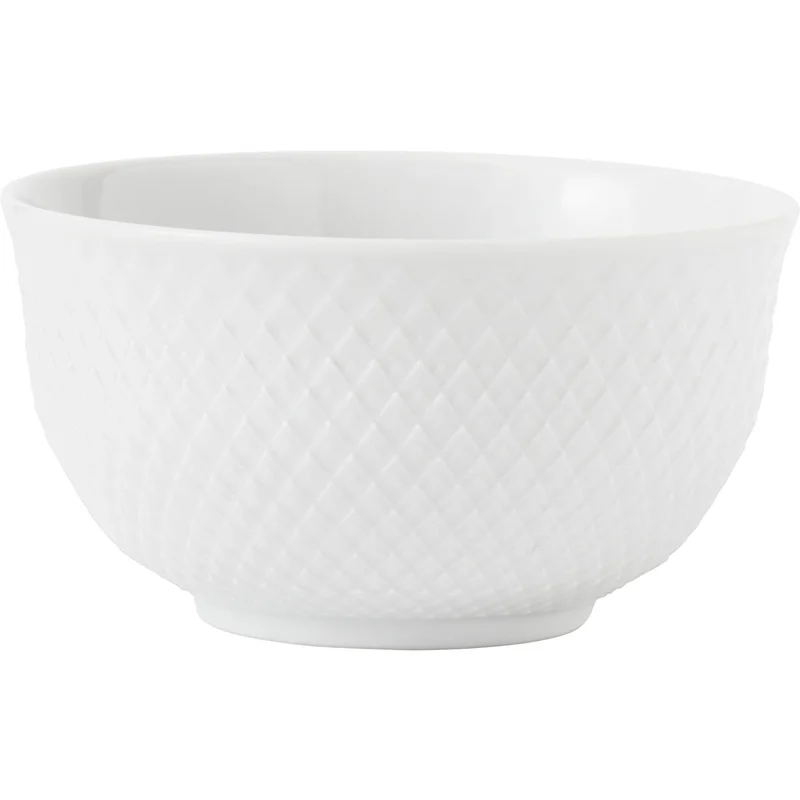Lyngby porcelæn Rhombe skål, hvit Ø11 cm