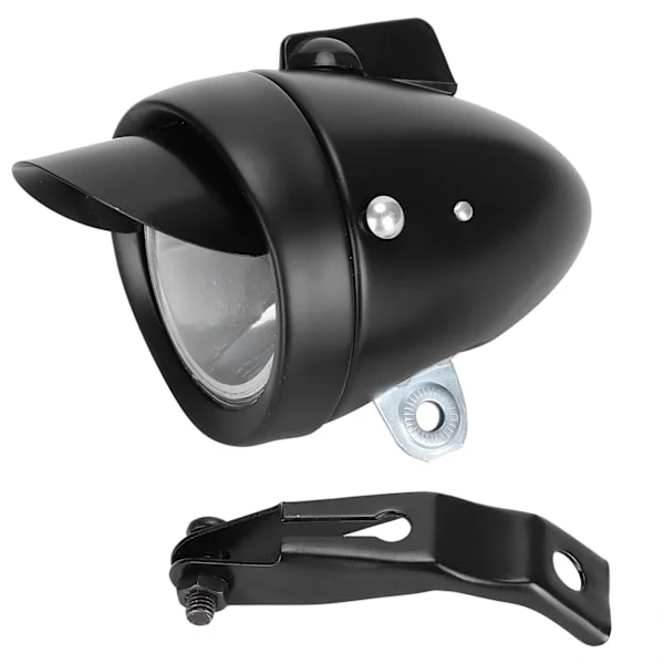 Vintage Bicycle Headlight Retro Bike LED Light Night Riding Safety Front Headlight Bicycle Accessories Black
