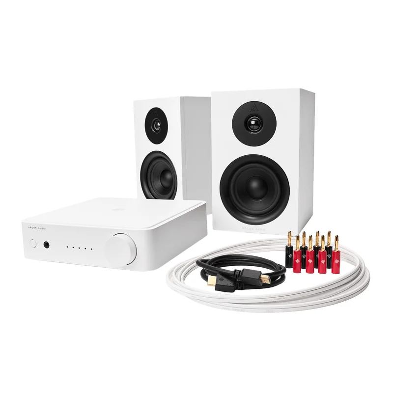 Argon Audio SA1 MK2 + Argon Audio Forus 4 + Essentials cables Stereojärjestelmä televisiolle -