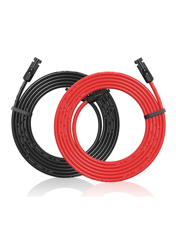 AliExpress - PowMr EU 30M 10AWG 6mm² 328FT Solar Power Cable Wire PV Photovoltaic Cable TUV Cable With PV Panels Connection Red Black Jacket